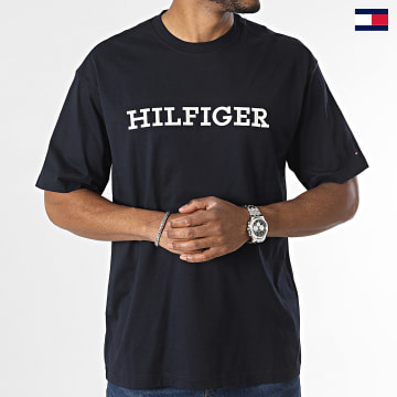 Tommy Hilfiger - Monotype Embro Archive 2619 Camiseta azul marino