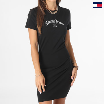 Tommy Jeans - Mujeres Grunge Bodycon Tee Shirt Dress 6924 Negro