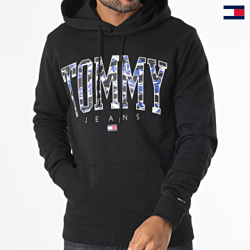 Tommy Jeans - Sweat Capuche Camo new Varsity 7810 Noir