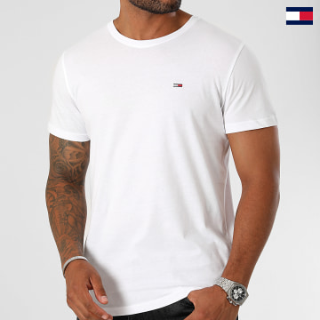 Tommy Jeans - Camiseta Slim de Jersey Blanca