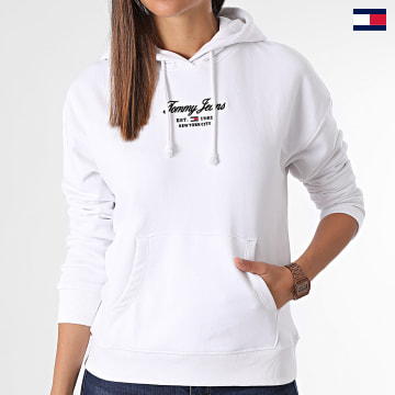 Tommy Jeans - Bxy Essential Logo Hoody 6406 Blanco, Mujer