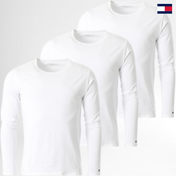 Tommy Hilfiger - Lot De 3 Tee Shirts Manches Longues 3022 Blanc