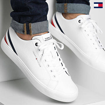 Tommy Hilfiger - Sneakers Hi Vulcan Core Low Leather Stripes 4778 Bianco