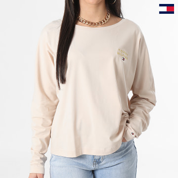 Tommy Hilfiger - Tee Shirt Manches Longues Femme Gold 4915 Beige