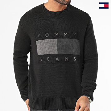 Tommy Jeans - Pull Relax Tonal Flag 7773 Noir