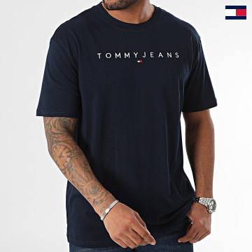 Tommy Jeans - Tee Shirt Linear Logo 7993 Bleu Marine