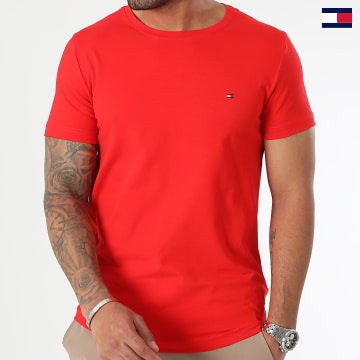 Tommy Hilfiger - Slim Stretch Camiseta 0800 Rojo