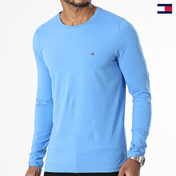 Tommy Hilfiger - Camiseta elástica de manga larga 0804 Azul claro