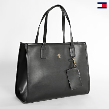 Tommy Hilfiger - Lote Bolsa Mujer Tote Y Clutch City 5690 Negro