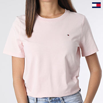 Tommy Hilfiger - Maglietta donna Modern Regular girocollo 9848 rosa chiaro