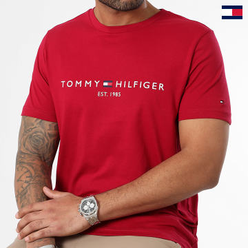 Tommy Hilfiger - Camiseta Slim Logo 1797 Burdeos