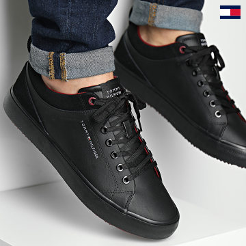 Tommy Hilfiger - Baskets Vulcan Cleat Low Leather Mix 4884 Negro