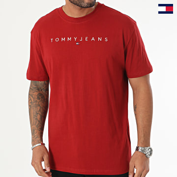 Tommy Jeans - Maglietta Linear Logo 7993 Bordeaux