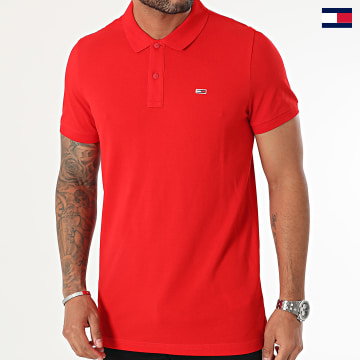 Tommy Jeans - Polo Manches Courtes Slim Placket 8312 Rouge