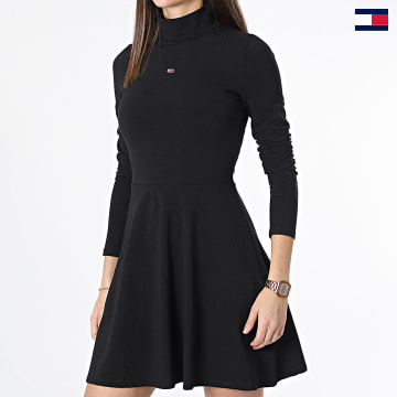 Tommy Jeans - Robe Patineuse Femme Fit And Flare 7524 Noir