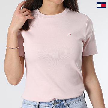 Tommy Hilfiger - Tee Shirt Col Rond Femme Cody 0587 Rose