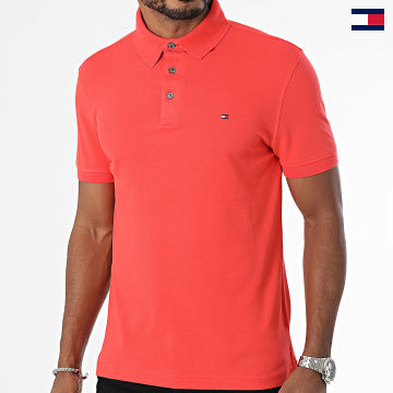 Tommy Hilfiger - Polo Manches Courtes Slim 1985 7771 Rouge