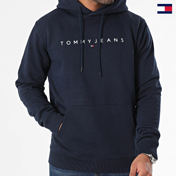 Tommy Jeans - Sweat Capuche Linear Logo 7985 Bleu Marine