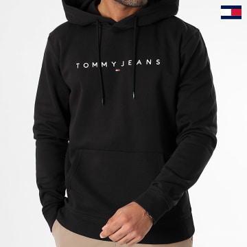 Tommy Jeans - Sweat Capuche Linear Logo 7985 Noir