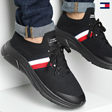 Tommy Hilfiger - Modern Runner Knit Stripes Essential 4798 Sneakers Negro