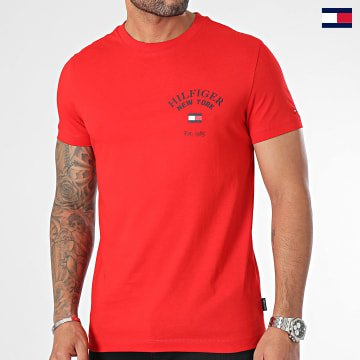 Tommy Hilfiger - Tee Shirt Slim Arch Varsity 3689 Rouge