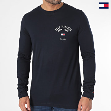 Tommy Hilfiger - Tee Shirt Manches Longues Arch Varsity 4252 Bleu Marine