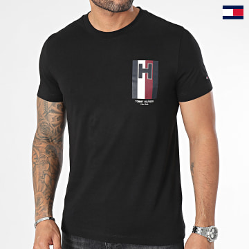Tommy Hilfiger - Tee Shirt Slim Emblem 3687 Noir