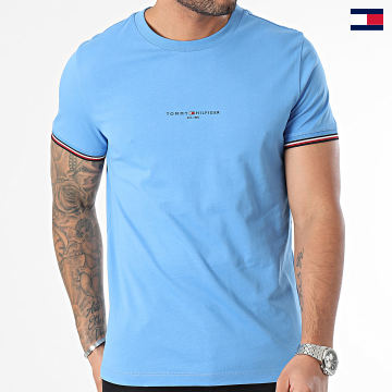 Tommy Hilfiger - Tee Shirt Slim Logo Tipped 2584 Bleu