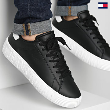 Tommy Jeans - Baskets Leather Outsole 1159 Black