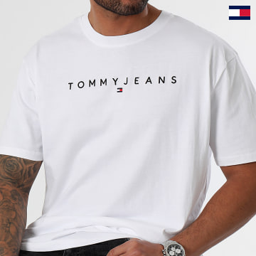 Tommy Jeans - Tee Shirt Linear Logo 7993 Blanc