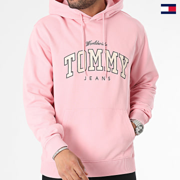 Tommy Jeans - Sudadera con capucha Regular Varsity 8401 Rosa