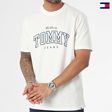 Tommy Jeans - Camiseta Varsity cuello redondo 8287 Beige