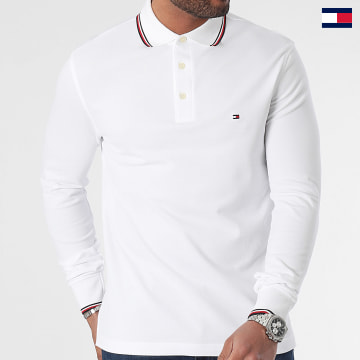Tommy Hilfiger - Polo Manches Longues Tipped Slim 9543 Blanc