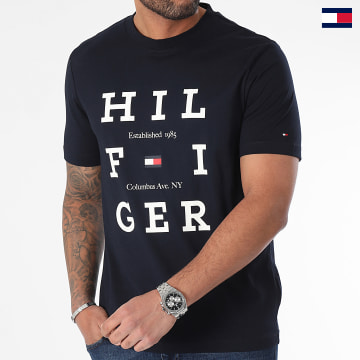 Tommy Hilfiger - Tee Shirt Box Flag Logo 3690 Bleu Marine
