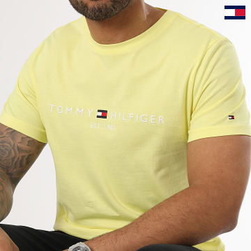 Tommy Hilfiger - Camiseta Slim Logo 1797 Amarillo