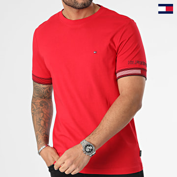 Tommy Hilfiger - Camiseta Regular Fit Flag Cuff 4430 Rojo