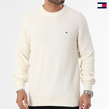 Tommy Hilfiger - Sweat Col Rond Oval Structure 34692 Beige