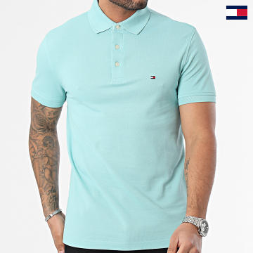 Tommy Hilfiger - Polo Manches Courtes Slim 7771 Turquoise Clair
