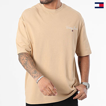 Tommy Jeans - Tee Shirt Oversize Serif Linear 8575 Camel