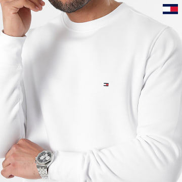 Tommy Hilfiger - Sudadera cuello redondo Logo Bandera 2735 Blanco