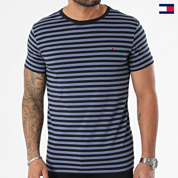 Tommy Hilfiger - Tee Shirt Slim Fit A Rayures 0800 Bleu Marine