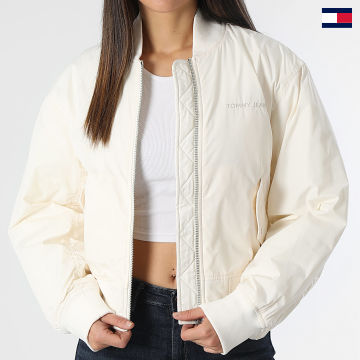 Tommy Jeans - Chaqueta Bomber Mujer Classics 7240 Beige claro
