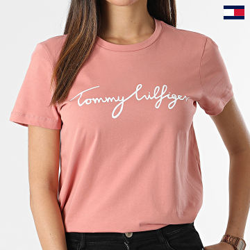 Tommy Hilfiger - Camiseta de mujer Signature 1674 Rosa