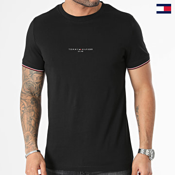 Tommy Hilfiger - Slim Logo Tipped Tee Shirt 2584 Negro