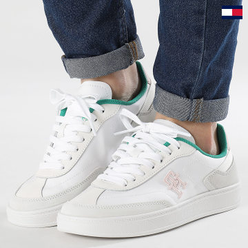 Tommy Hilfiger - Baskets Femme Heritage Court 7889 White Olympic Green