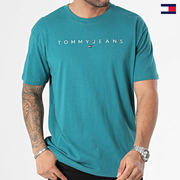 Tommy Jeans - Camiseta Logo Linear 7993 Azul Pato