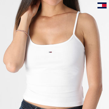 Tommy Jeans - Crop Top Femme Essential Strap 7381 Blanc