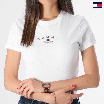 Tommy Jeans - Camiseta Essential Logo 8140 Blanco, Mujer