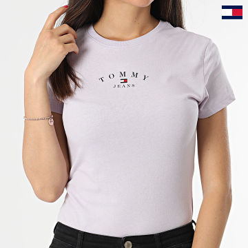 Tommy Jeans - Camiseta Essential Logo 8140 Violeta de mujer