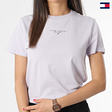 Tommy Jeans - Tee Shirt Femme Essential Logo 7828 Violet